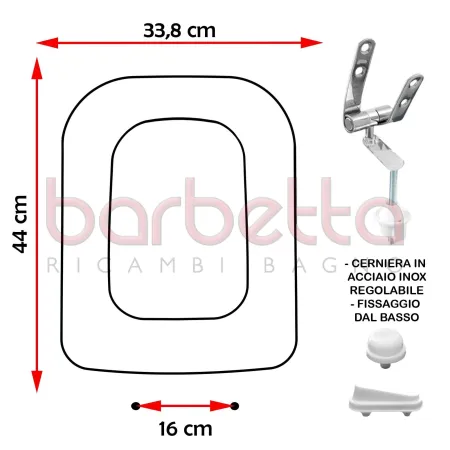 SEDILE COPRIWATER COMPATIBILE IDEAL STANDARD CONCA BIANCO