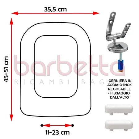 SEDILE COPRIWATER COMPATIBILE GALASSIA MEG BIANCO