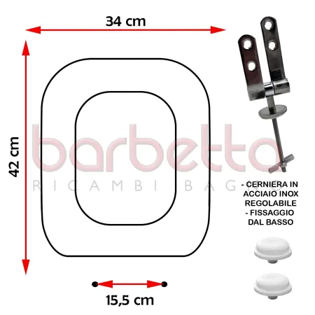 SEDILE COPRIWATER COMPATIBILE OLYMPIA TOP BIANCO