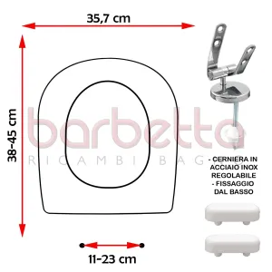 SEDILE COPRIWATER COMPATIBILE DURAVIT D-CODE BIANCO