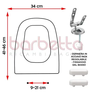 SEDILE COPRIWATER COMPATIBILE KERASAN BRIO BIANCO