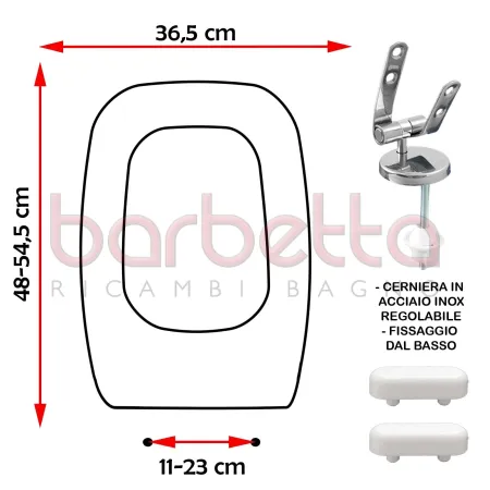 SEDILE COPRIWATER COMPATIBILE TENAX/SIMI BR UNO BIANCO