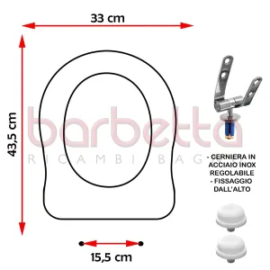 SEDILE COPRIWATER COMPATIBILE DOLOMITE ANTALIA BIANCO