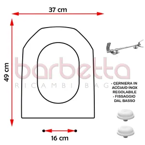 SEDILE COPRIWATER COMPATIBILE IDEAL STANDARD ABSOLUTE CLASSIC BIANCO