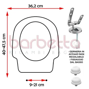 SEDILE COPRIWATER COMPATIBILE GSI PUEBLA BIANCO