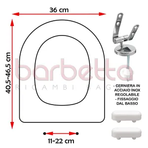 SEDILE COPRIWATER COMPATIBILE DISEGNO CERAMICA GIULIA BIANCO