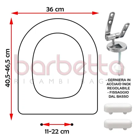 SEDILE COPRIWATER COMPATIBILE DISEGNO CERAMICA GIULIA BIANCO