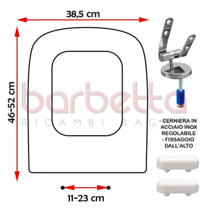 SEDILE COPRIWATER COMPATIBILE POZZI GINORI THERMAE SYSTEM BIANCO