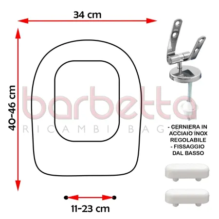 SEDILE COPRIWATER COMPATIBILE VINCENTI CURVA BIANCO