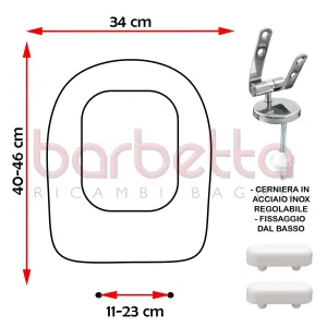 SEDILE COPRIWATER COMPATIBILE GSI X2 BIANCO