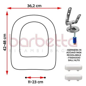 SEDILE COPRIWATER DOLOMITE GEMMA 2 SOSPESO BIANCO