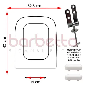 SEDILE COPRIWATER COMPATIBILE KERASAN BICCHI BIANCO