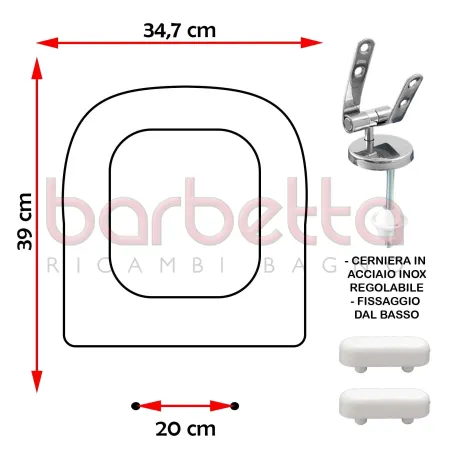 SEDILE COPRIWATER COMPATIBILE KERASAN THEMA BIANCO