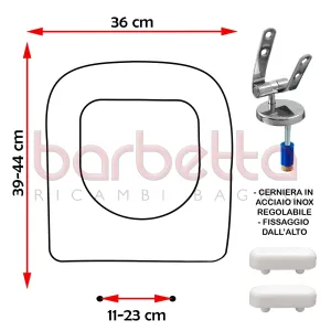 SEDILE COPRIWATER COMPATIBILE GLOBO STONE 45 BIANCO