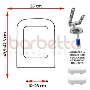 SEDILE COPRIWATER COMPATIBILE FLAMINIA TERRA BIANCO