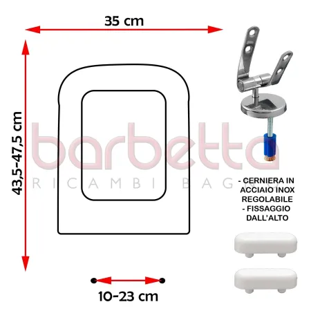 SEDILE COPRIWATER COMPATIBILE FLAMINIA TERRA BIANCO