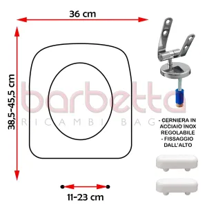 SEDILE COPRIWATER COMPATIBILE IDEAL STANDARD CANTICA BIANCO