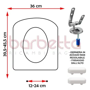 SEDILE COPRIWATER COMPATIBILE ROCA HALL BIANCO