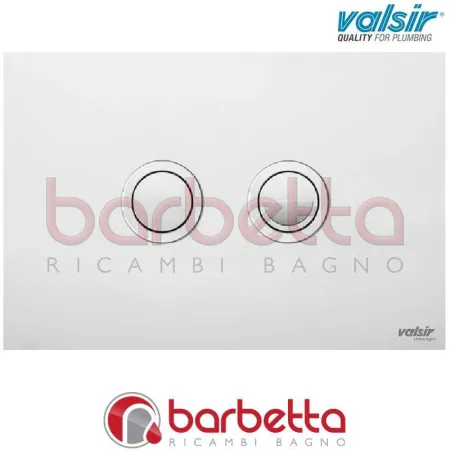 PLACCA PNEUMATICA INOX CROMO LUCIDO 245X165 CON PULSANTI TONDI IN FINITURA CROMO LUCIDA VALSIR VS0877901