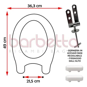 SEDILE COPRIWATER COMPATIBILE SIMAS SYNTHESYS BIANCO