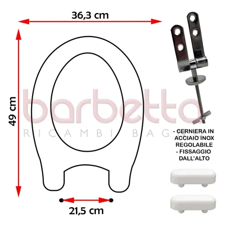 SEDILE COPRIWATER COMPATIBILE SIMAS SYNTHESYS BIANCO