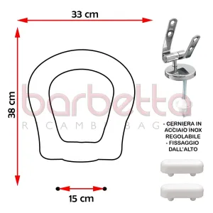 SEDILE COPRIWATER COMPATIBILE AXA SMILE BIANCO