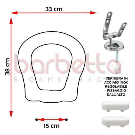 SEDILE COPRIWATER COMPATIBILE AXA SMILE BIANCO