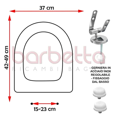 SEDILE COPRIWATER COMPATIBILE EOS TANDEM BIANCO