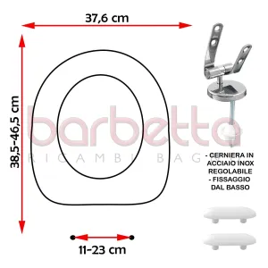 SEDILE COPRIWATER COMPATIBILE OPERA SANITARI ARMONIA BIANCO