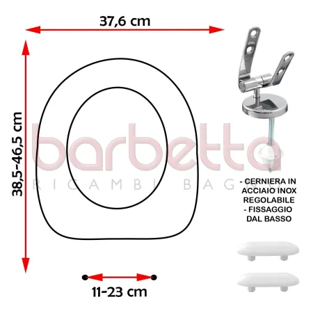 SEDILE COPRIWATER COMPATIBILE OPERA SANITARI ARMONIA BIANCO