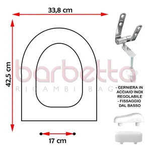 SEDILE COPRIWATER COMPATIBILE SBORDONI DORA BIANCO