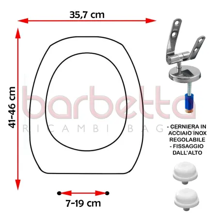 SEDILE COPRIWATER COMPATIBILE IDEAL STANDARD DEA BIANCO
