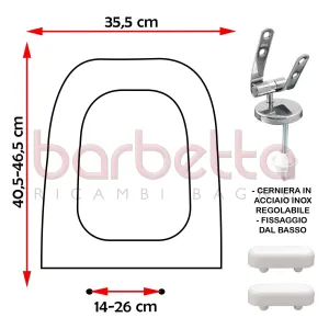 SEDILE COPRIWATER COMPATIBILE EOS SAMARA BIANCO