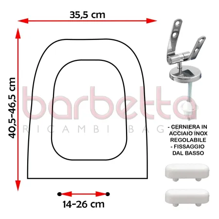SEDILE COPRIWATER COMPATIBILE EOS SAMARA BIANCO