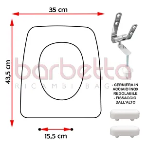 SEDILE COPRIWATER COMPATIBILE BELLAVISTA DUNA BIANCO