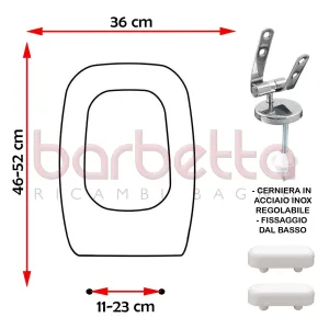SEDILE COPRIWATER COMPATIBILE TENAX/SIMI BR LUNGO BIANCO