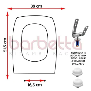 SEDILE COPRIWATER COMPATIBILE DOLOMITE QT 70 BIANCO