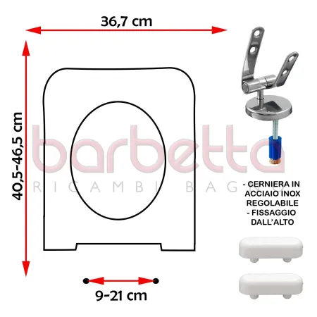 SEDILE COPRIWATER COMPATIBILE DOLOMITE EBLA BIANCO