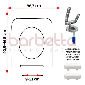 SEDILE COPRIWATER COMPATIBILE ROCA ELEMENT BIANCO