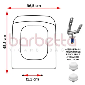 SEDILE COPRIWATER COMPATIBILE POZZI GINORI TI UNO BIANCO