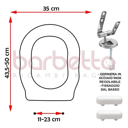 SEDILE COPRIWATER COMPATIBILE CIELO ROYAL BIANCO