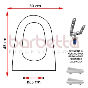 SEDILE COPRIWATER COMPATIBILE KERASAN TAKE FIVE BIANCO