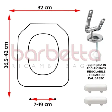SEDILE COPRIWATER COMPATIBILE GLOBO ROYAL BIANCO
