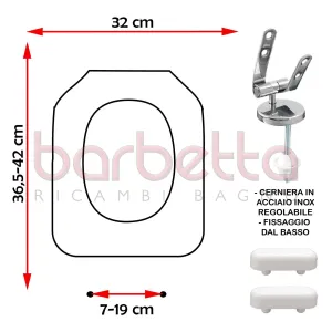 SEDILE COPRIWATER COMPATIBILE SBORDONI ROMANA BIANCO