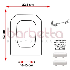SEDILE COPRIWATER COMPATIBILE CIELO TUDOR BIANCO