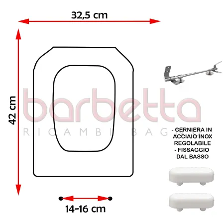 SEDILE COPRIWATER COMPATIBILE CIELO TUDOR BIANCO