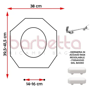 SEDILE COPRIWATER COMPATIBILE DEVON & DEVON ASTORIA BIANCO