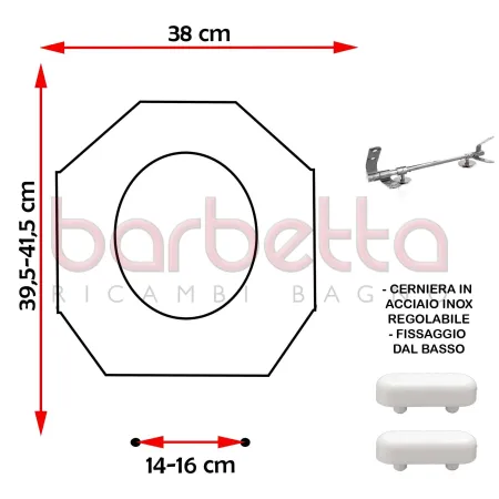 SEDILE COPRIWATER COMPATIBILE DEVON & DEVON ASTORIA BIANCO