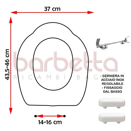 SEDILE COPRIWATER COMPATIBILE CESAME ROMANICA BIANCO