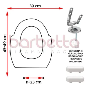SEDILE COPRIWATER COMPATIBILE GSI OCEANO 1VERSIONE BIANCO